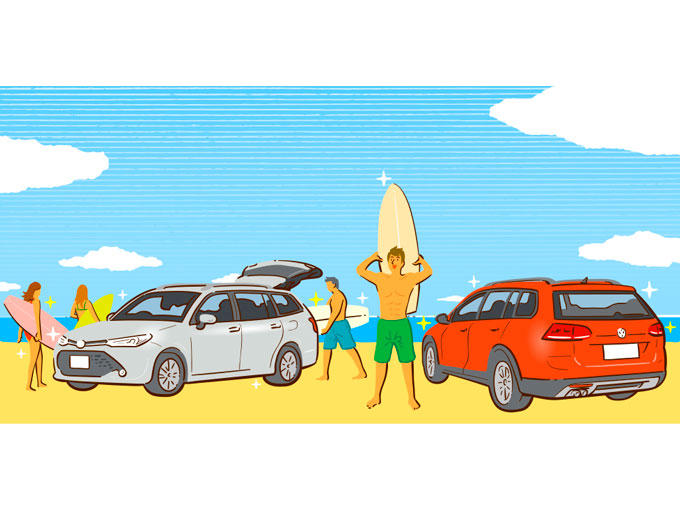 サーフィンに最適なクルマとは? エコ&快適でもっと海に行きたくなる|Carsensor IN MY LIFE
