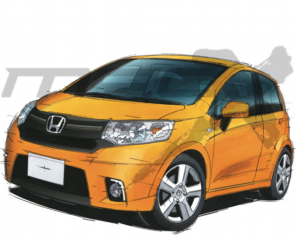 ▲フィットよりもひとまわり小さいAセグメントモデルとして開発されるフィットJr（仮称）。生産はアジアで集中して行われ、世界各地へ輸出される見通しだ