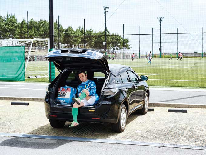 ▲この車を手に入れてから、行動範囲が広がったという足立さん。時間があれば楽しみながらトレーニング！