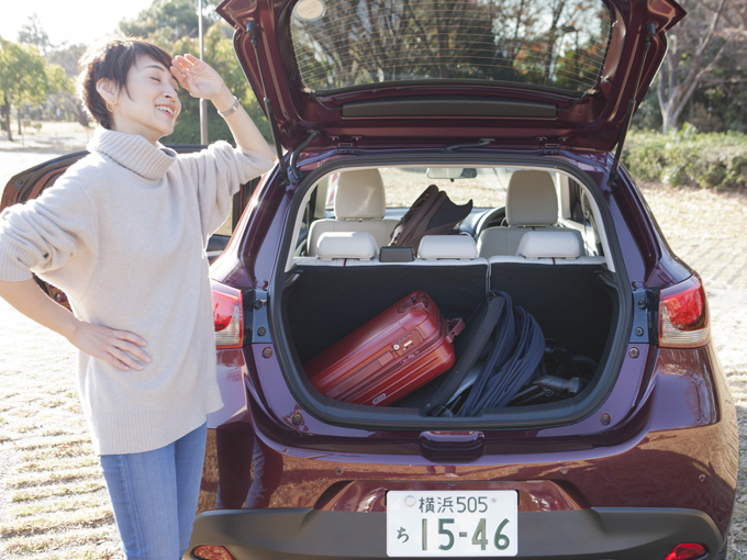 ▲小さい子供とのお出かけに必須のベビーカー、車に積むとなると結構な荷物になります。そこで、1泊旅行に行くとしたら、ちゃんとベビーカーや荷物が積めるのか、使い勝手はどうなのか、ママ目線で検証します！