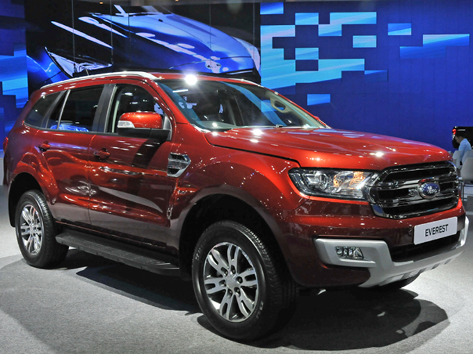 ▲エベレストはT6（実質上のレンジャー）をベースとしたSUV。トラックベースでもSUVになると、タイではとたんに高級志向になり価格もアップする